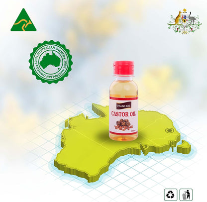 Nutri Oil 100 ml Castor Oil, Cold Pressed, Wood Churned, Wood Pressed, Unrefined, (Kolhu / Kacchi Ghani / Chekku), First Press, Chemical Free, Ideal for Oral intake and Hair/Skin care, Australia’s Most Trusted Oil Company