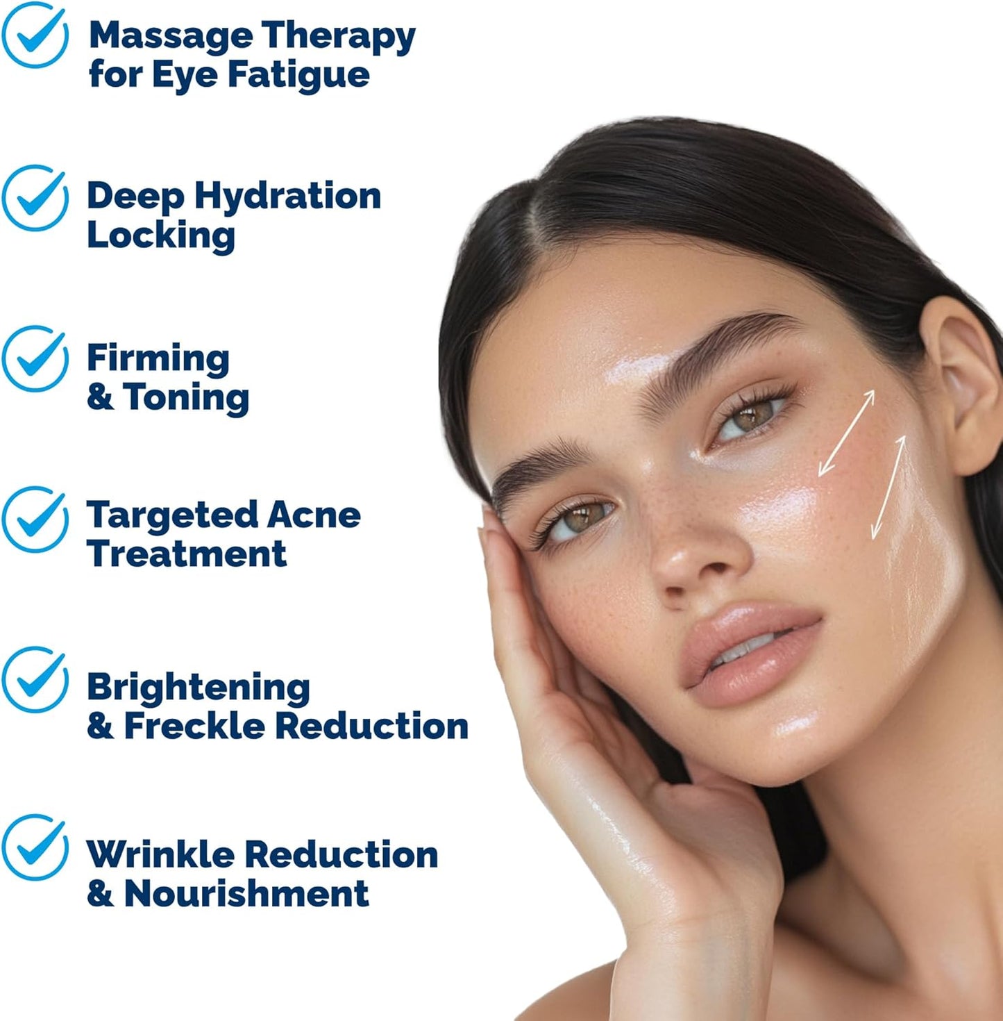 Hot and Cold Facial Massager - Cooling & Warming Vibration Beauty Tool - Spa Skincare Massage Equipment