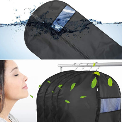 Bags, Coat Storage Organizers, Hangable Space Saver with Zipper, Dustproof Protective Cover Jackets, Shirts, Sweatshirts, Ideal for Closet Organization and Travel Clothing