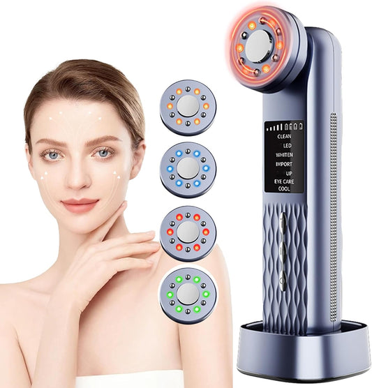 MASIKE Face Massager, 7 in 1 Portable Electric Facial Massager, Beauty Device with Red Light Therapy, Home Skin Care Tool