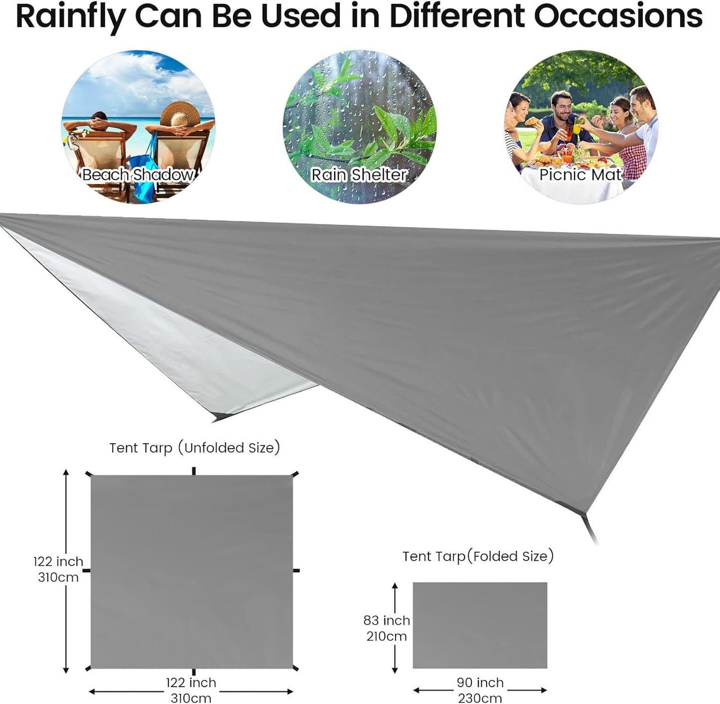 Portable Double Camping Hammock,2 Person Nylon Parachute Hammock with Mos-Quito Net Outdoor Hammocks Tent with Waterproof Rainfly Awning for Outdoors Camping Backpacking Hiking Travel
