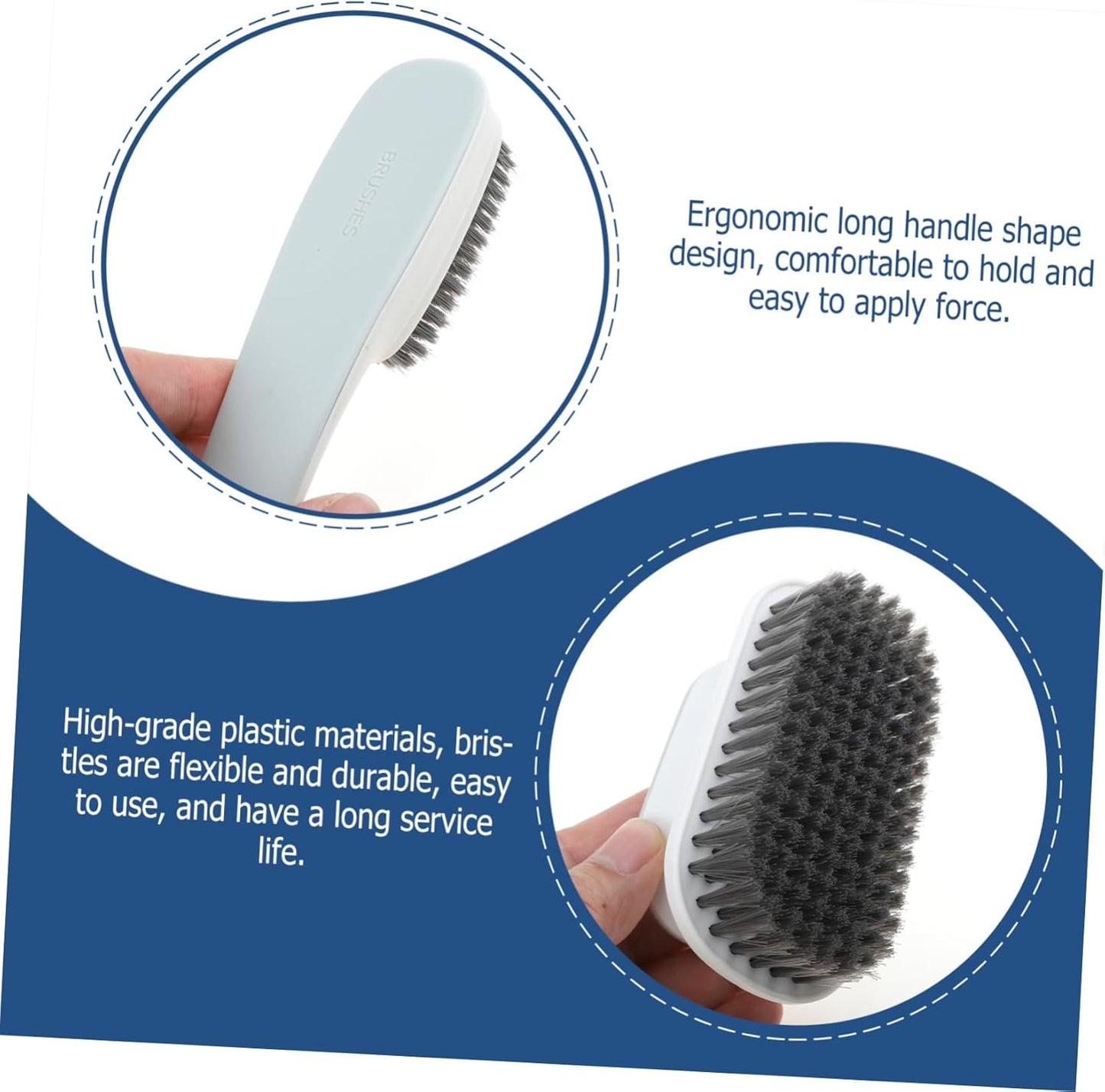 SEWOART Daily Cleaning Essential Multi-Purpose Brush Set Shoe Cleaning Kit Laundry Brush Soft Bristles