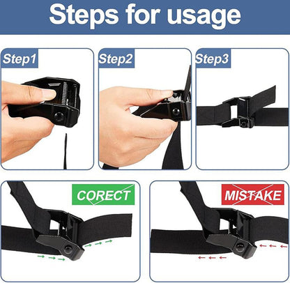 Hamstring Curl Strap - Adjustable Leg Bands | Resistance Band | Workout Equipment, Home Gym Accessories For Strength Training & Injury Prevention - 200x5cm
