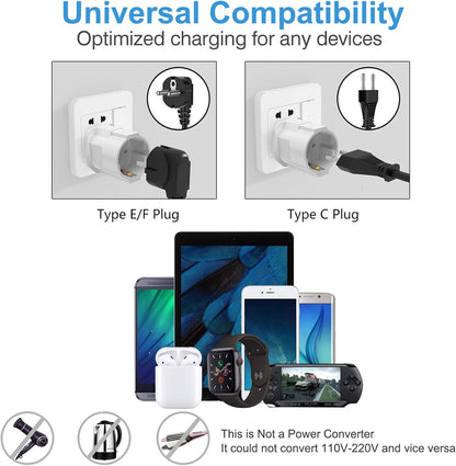Clomnpe UK Plug to Italian Plug Adapter, 2 Pieces UK Travel Adapter, UK Adapter - UK UK Plug Adapter, UK Plug Adapter for Kenya Qatar Ireland Maldives, Type G
