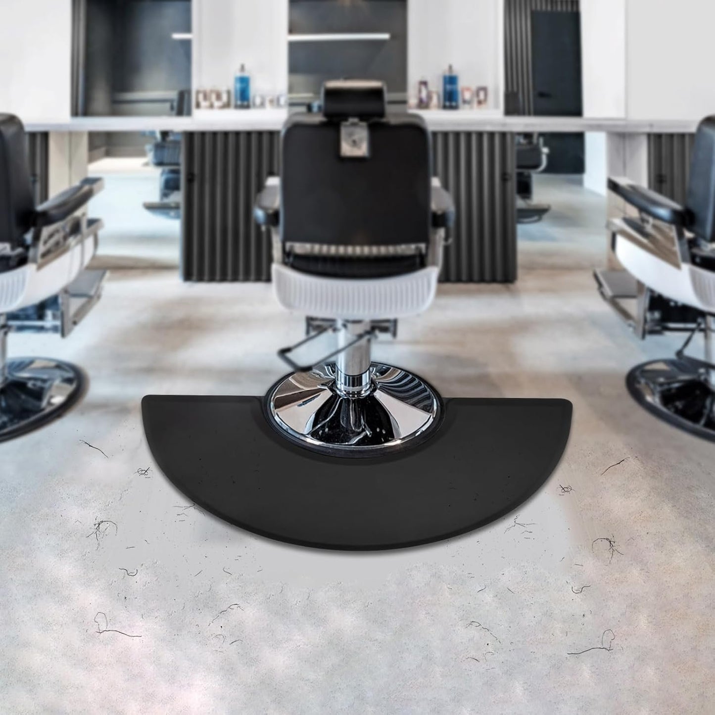 Ergonomic Salon Mat for Standing - Anti-Slip PU Flooring with Beveled Edges, Foldable Design, 18mm Thick, Hair Salon & Spa Use