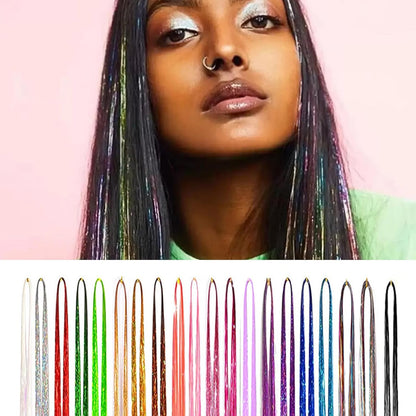 Kit Fili Luminosi Per Capelli | Set Capelli Fatati Con Filo Luccicante | Accessori Glitter Termoresistenti Per Cosplay Completi Di Attrezzi Per Natale Capodanno Matrimoni Feste A Tema Compleanni
