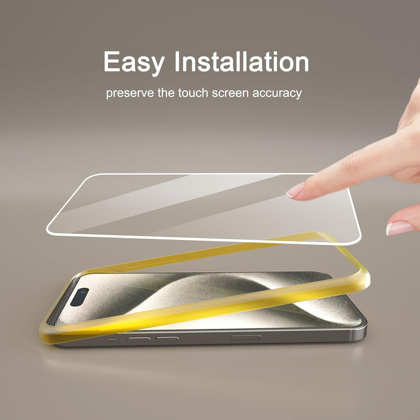 Ailun 3 Pack Screen Protector for iPhone 15 Pro [6.1 inch] + 3 Pack Camera Lens Protector,Case Friendly Tempered Glass Film,[9H Hardness] - HD