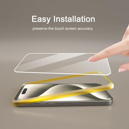 Ailun 3 Pack Screen Protector for iPhone 15 Pro [6.1 inch] + 3 Pack Camera Lens Protector,Case Friendly Tempered Glass Film,[9H Hardness] - HD