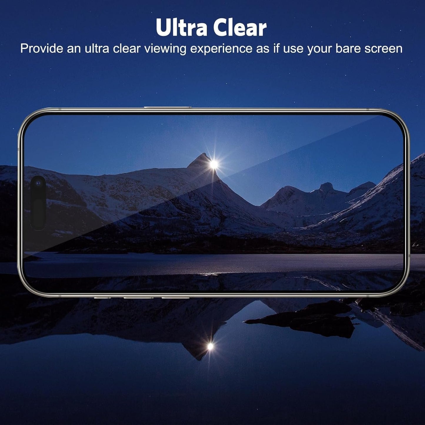 OMOTON Screen Protector for iPhone 15 Pro, 3 Pack Tempered Glass Screen Protector with 3 Pack Camera Lens Protector for iPhone 15 Pro 6.1-inch, Case Friendly/Easy Installation with Alignment Framework