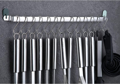Berglander Kitchen Utensils Set 38 Pieces, Stainless Steel Cooking Utensils Set, Kitchen Gadgets Cookware, Kitchen Tool Set with Utensil Holder Rack and Hooks for Hanging Dishwasher Safe