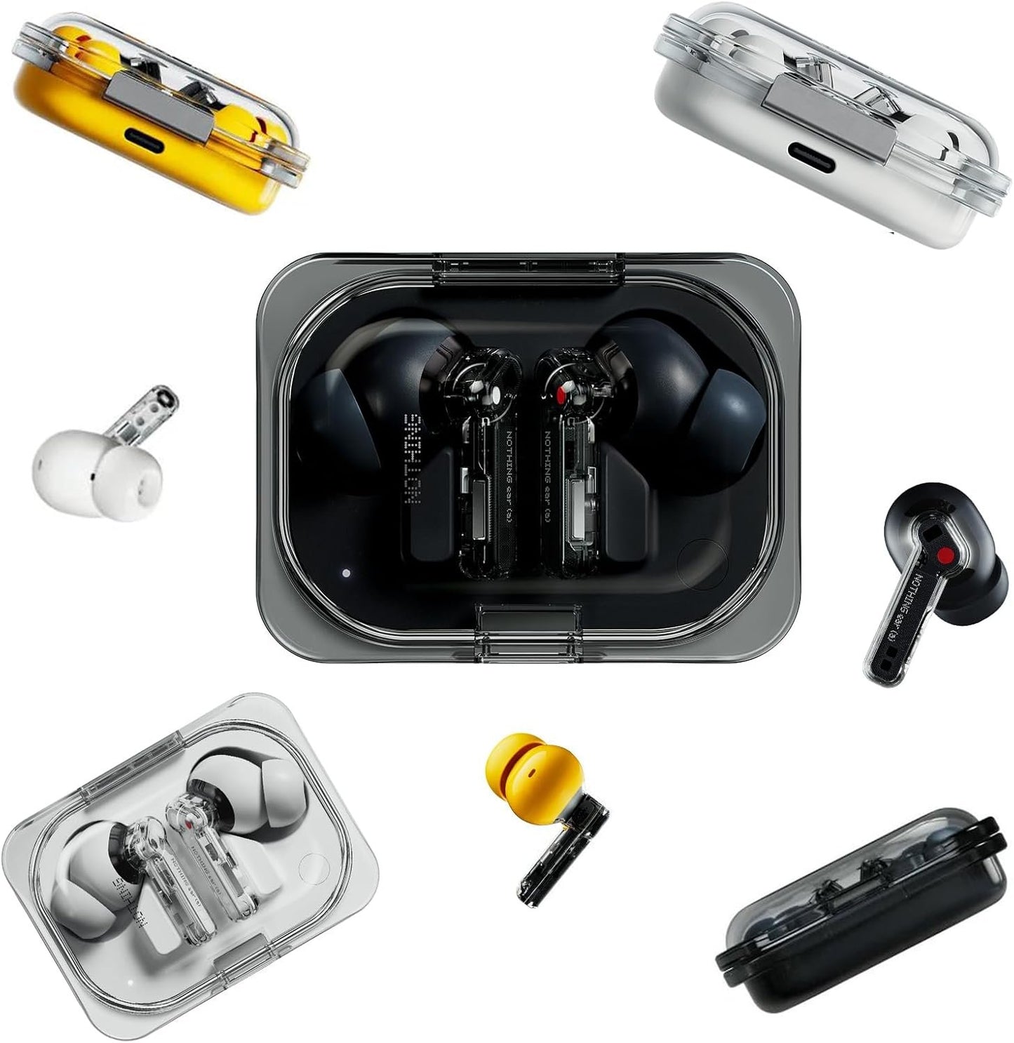 Nothing Ear(a) Wireless Earbuds with Active Noise Cancellation, Bass Boost Algorithm and Up to 42.5 Hours of Listening Time - Black