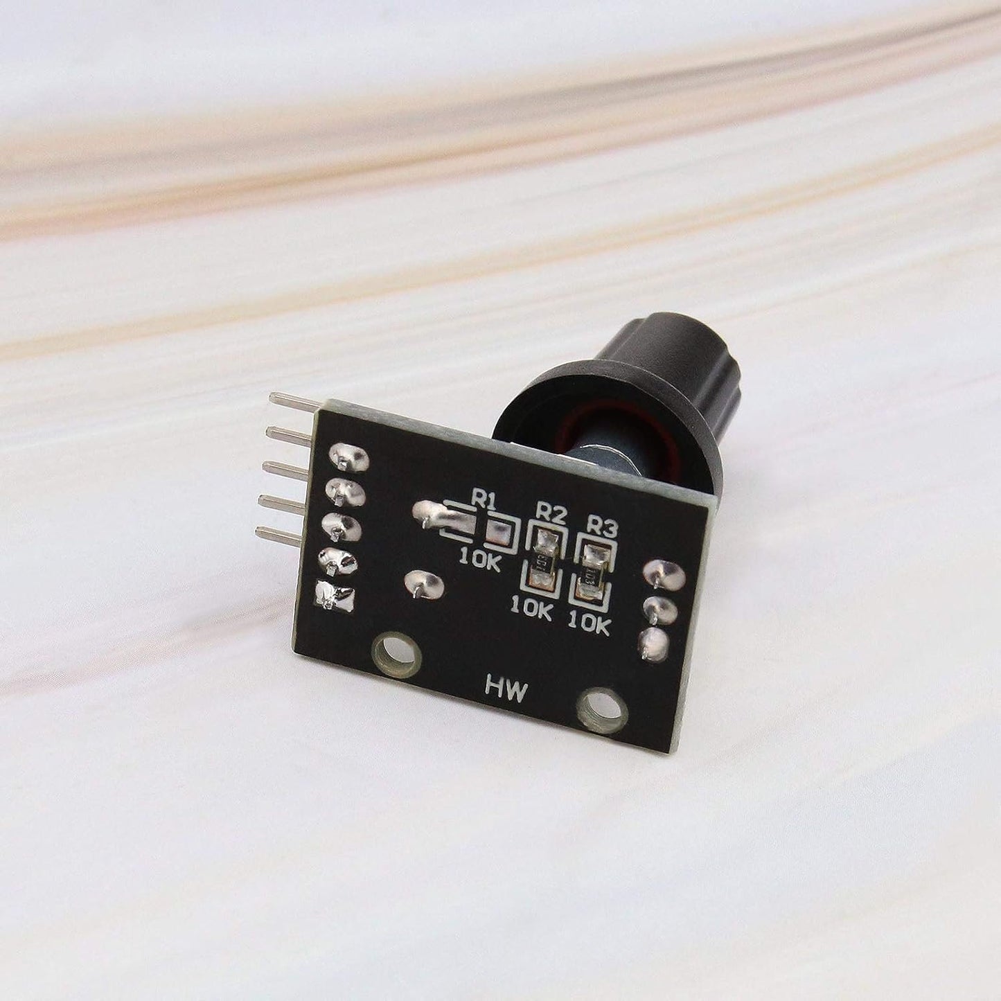 EMSea KY-040 360 Degree Rotary Encoder Module Brick Sensor Development Board with Knob Button Cap 5V 20 Pulse Circle 5 Pack