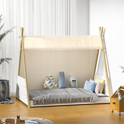 Oikiture Kids Bed Frame Single Size Bed Wooden Timber Mattress Platfrom