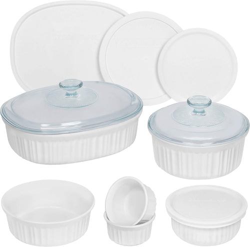 Corningware Mixed Bakeware Set, French White (12-Piece Set)
