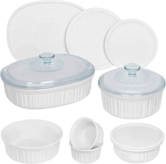 Corningware Mixed Bakeware Set, French White (12-Piece Set)
