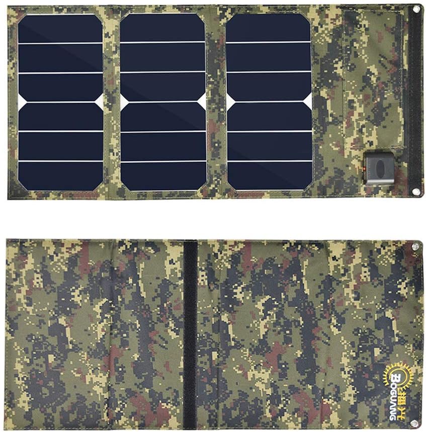Portable Solar Charger Power Bank, Waterproof Solar Battery Pack with 3 Solar Panels for Phone and Camping Travel