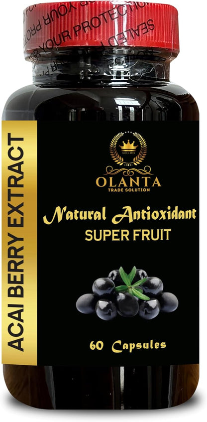 ACAI Berry Extract - acai Berry Cleanse, Non-GMO, Extract, Anti Aging Supplement Acai Berry Extract for Women and Men, Wellness - 1 Bottle 60 Capsules