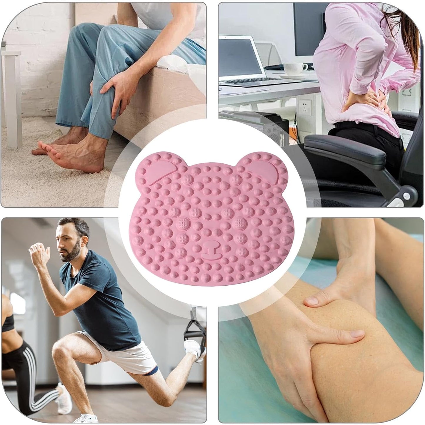 Foot Massage Mat,Portable Foot Massage Pad - Lightweight Ergonomic Health Products, Anti-Slip Massager Board for Home Studio Fitness Post-Workout Recovery
