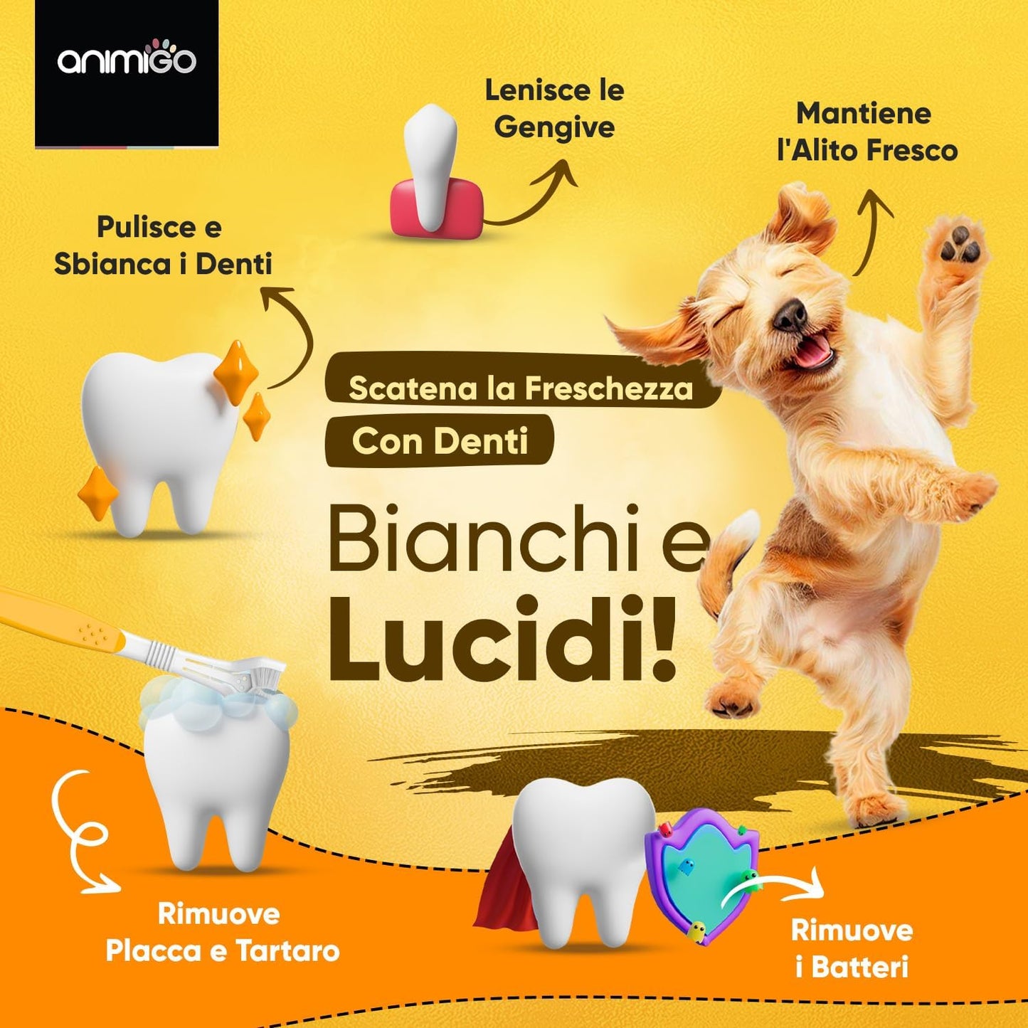 3 Heads Dog Toothbrush + Finger Brush + 2 Toothpaste for Dogs, Cleaning Kit for Dogs, Toothbrush and Toothpaste for Dogs, Anti-artartar Dog Toothbrush, Dog Toothbrush for Fresh Breath