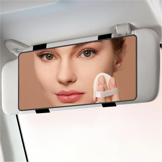 Square Car Visor Mirror/Car Makeup Mirror Facilitates Makeup On-The-Go,Multipurpose Car Visor Vanity Mirror for Makeup and Baby Care,Car Accessories Interior for Woman to Decorate