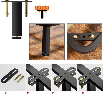 DJCYGG Set of 4 Adjustable Feet for Bed, T-Shaped Furniture Legs, Under the Bed Support Legs, Slatted Foot for Bed Table Sofas, with Screws (Black, 28 cm)