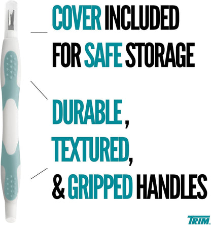 Trim Cuticle Pusher and Remover - Dual-Ended Cuticle Trimmer Tool for Manicures and Pedicures – Ergonomic Design with Non-Slip Grip – Nail Care Essential