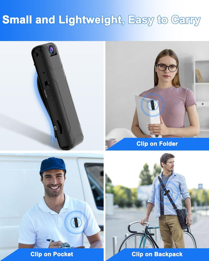 Body Camera with 32GB Memory Card, UCOCARE 1080P FHD Spy Camera No WiFi, Wearable Camera with PIR Motion Detection, 10 Hours of Use on One Charge, Widely Applied for Travel, Bike, Hiking (L902)