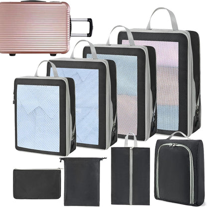 Packing Bags for Suitcase | Set of 8 Waterproof Storage Packing Suitcase Bags,Moving House Organization Clothing Containers for Attic, Closets