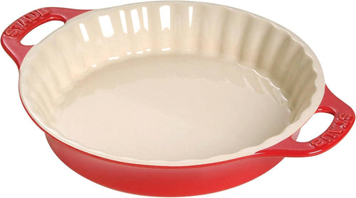 STAUB Ceramics Bakeware-Pie-Pans Dish, 9-inch, Cherry