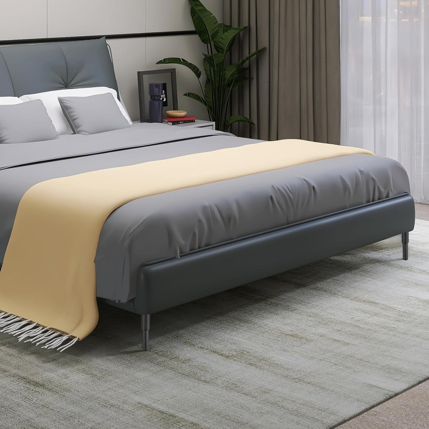 Adjustable Bed Feet 18-33cm, Table Legs, Furniture Feet, Metal T-Shape Furniture Supports, Slatted Support Foot, Adjustable Furniture Feet, Sofa, Bed, Wardrobe