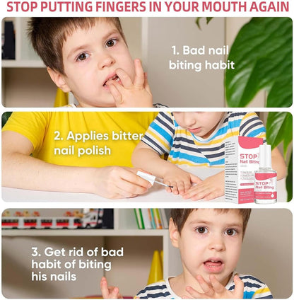 Anti Nail Biting Polish for Kids - 0.5fl oz Nail Bite Stopper,Bitter Taste, Stop Nail Biting Polish, Thumb Sucking Stop for Kids, Anti Nail Biting Polish Nail Biting Care for Kids and Adults