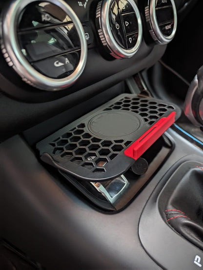 Mobile Phone Holder for Alfa Romeo Giulietta Compatible Over DNA Housing Smartphone Compartment (Red)