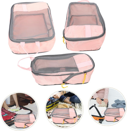 LIFKOME 3pcs Travel Packing Cubes Lightweight Compression Storage Bags for Clothes Shoes and Accessories Travel Organizers for Easy Identification and Organization Luggage