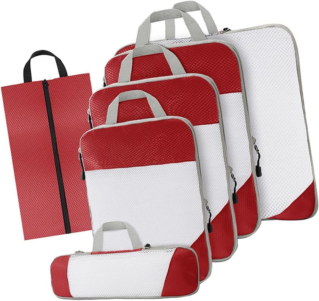 Gralara Ultimate Travel Packing Cubes Set for Seamless Organization, Red