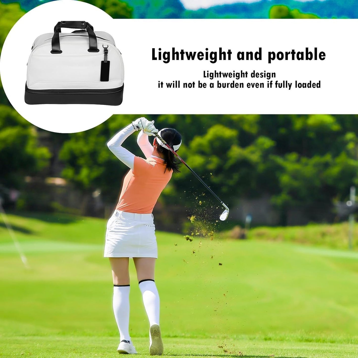 Sports Gym Bag | Waterproof Sports Duffel Bags | Mens Sports Gym Bag | Large Capacity Sports Clothes Bag with Multiple Compartments, Ideal for Gym, Workout and Athletic Gear, white, Please refer to