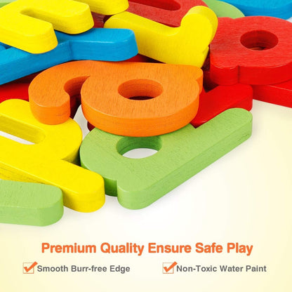 Coogam See Spelling Learning Toy Wooden ABC Alphabet Flash Cards Matching Shape Letter Games Montessori Preschool STEM Educational Toys for Toddler Kids Baby