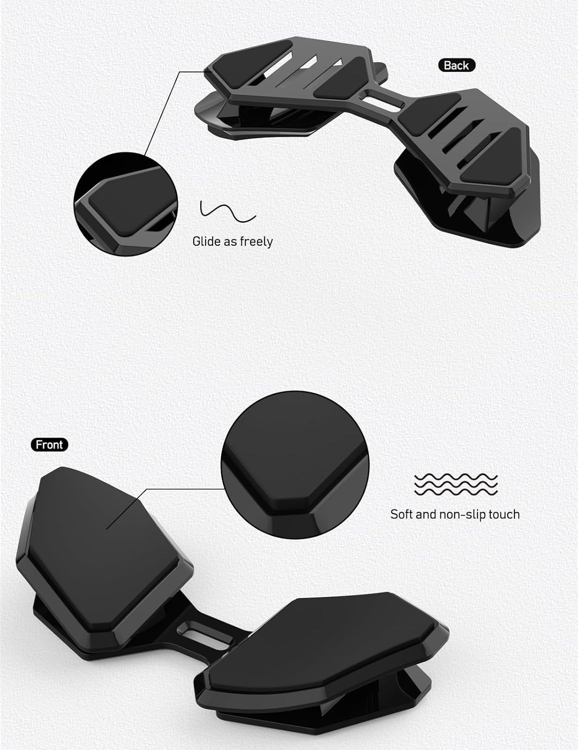 YaGee Mouse Wrist Rest 3.0, Ergonomic Right-Handed Gaming Support, Attaches to Mice for Smooth Gliding, Anti-Fatigue & Carpal Tunnel Relief for Esports, Office, Coding and Computer Users