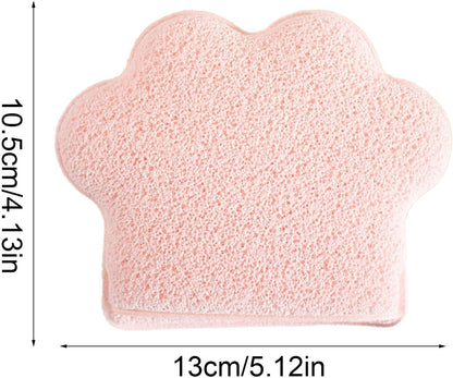 mivceklw Makeup Remover Sponge, Enlarged Cat Paw Design Compressed Face Sponges, Glove-Type Cosmetic Removal Wipes for Bathing Accessories, 5.1 x 4.13 x 0.78in