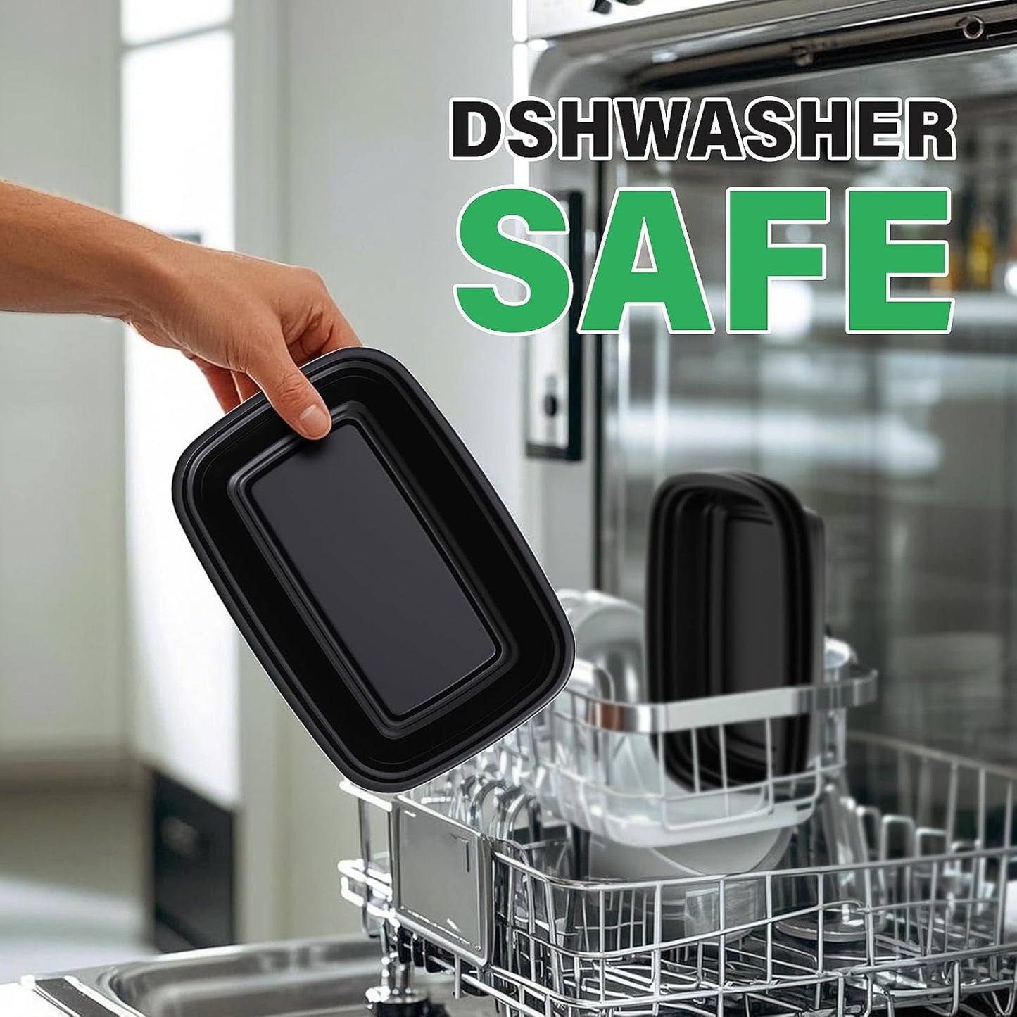 50 Pack 32 oz Meal Prep Container, Food Storage Containers with Lids, Bento Box Reusable Plastic Lunch Box Kitchen Food Take-Out Box Microwave Dishwasher Freezer Safe