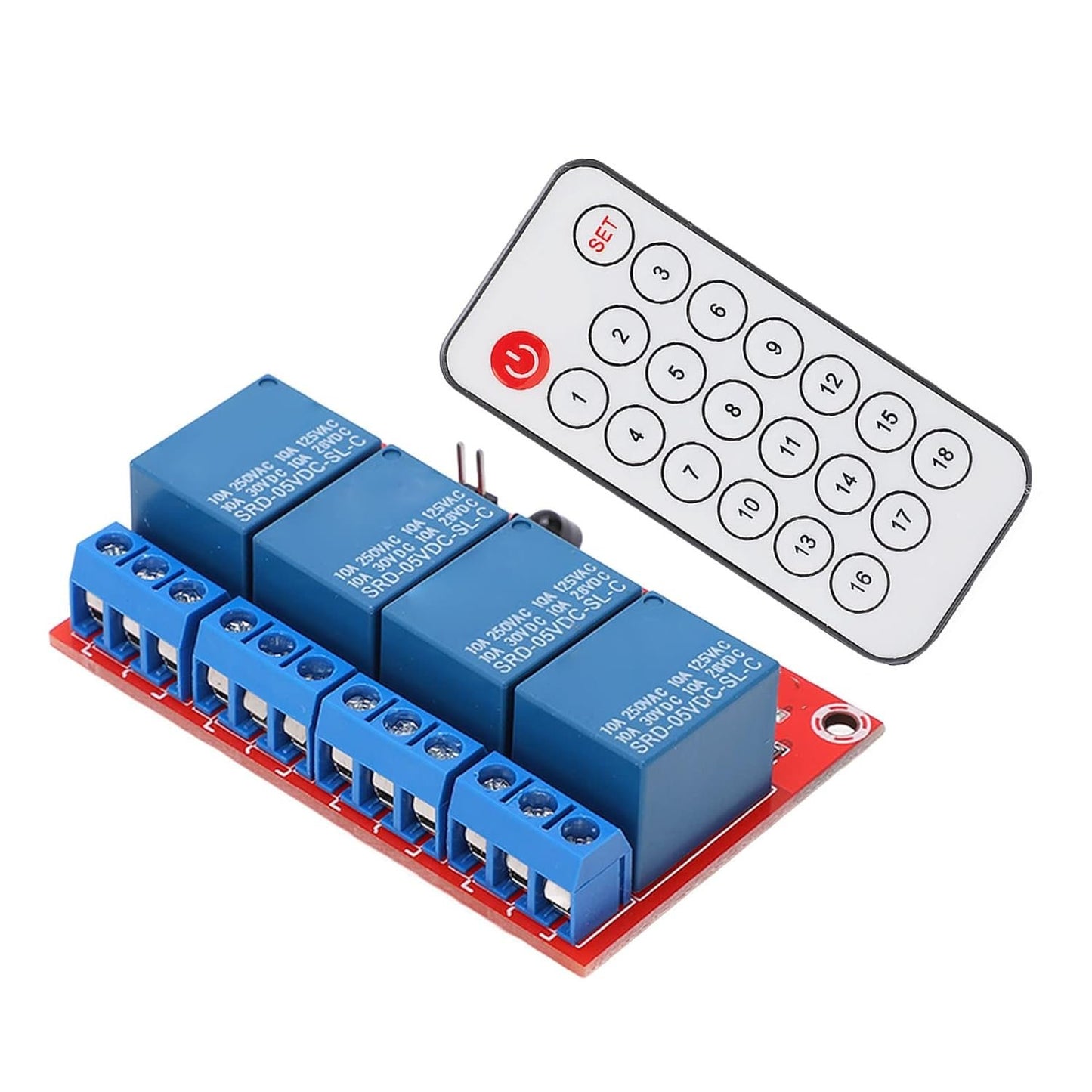 4 Channel Relay Module Infrared Remote Control Switch Set for Home Automation System (5V)