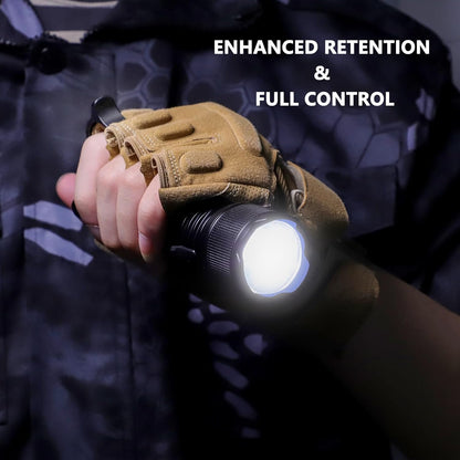 Brinyte Tactical Flashlight Finger Ring (Black), Compatible PT16 Tactical Flashlight