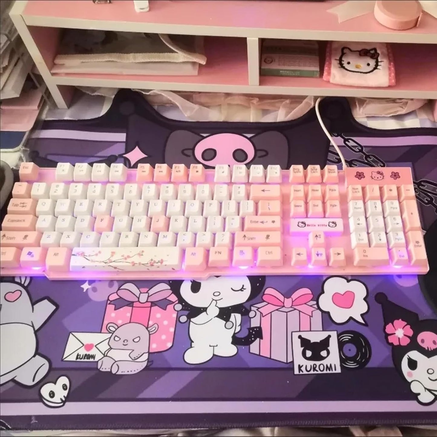 Kawaii Desk Pad XLarge Size, Anime Mouse Pad, Desk Accessories Gaming Mousepad, Room Decor for Girls