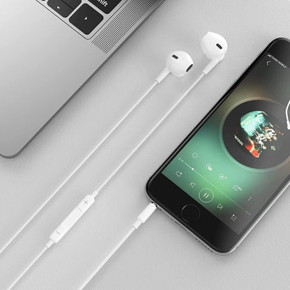 2 Pack-Apple Earbuds/iPhone Headphones/Earphones with 3.5mm Plug [Apple MFi Certified] Built-in Microphone&Volume Control Compatible with iPhone/Pad/Android/Computer/MP3/4 and Other 3.5mm Jack Devices