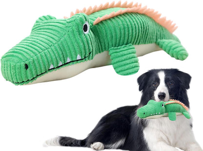 zwxqe Crocodile Stuffed Animal, Dog Plush Toys, Cute Bite-Resistant Soft Chew Toy, Durable Teething Pet Supplies, Interactive Play for Puppies & Dogs to Stay Busy and Entertained