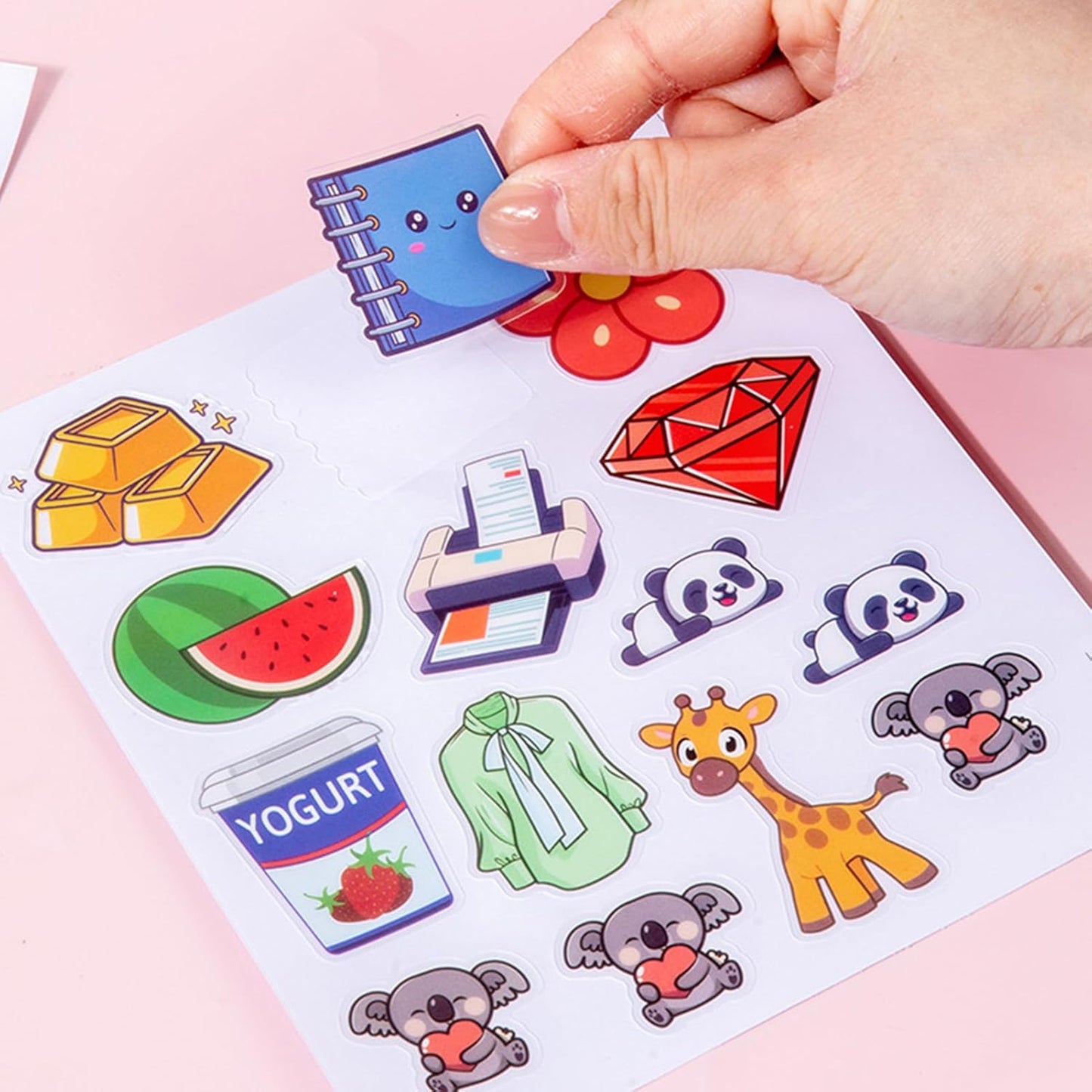 Stickers Books for Kids, Reusable Toddler Busy Book, Educational Activity Set, Interactive Learning Toy, Pages, Fun Travel Entertainment, for Airplane Preschool Play