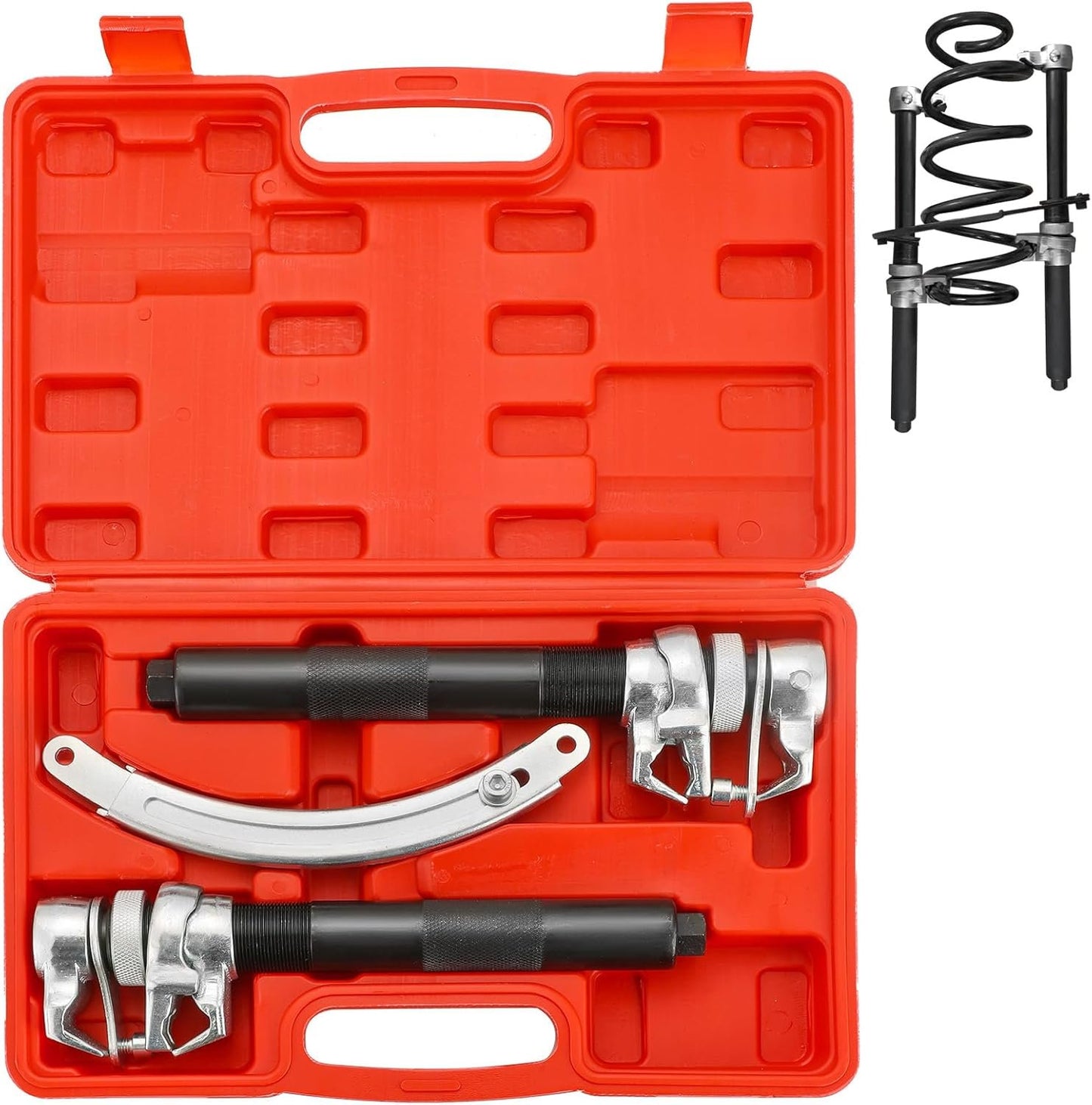 DASBET Coil Spring Compressor Tool | Automotive 2 pcs Heavy Duty Macpherson Strut Spring Compressor Set with Safety Bracket for Car Truck ATV UTV 2200 LB Capacity