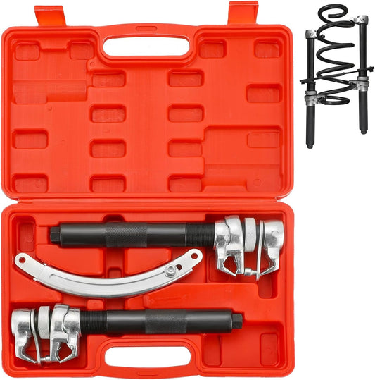 DASBET Coil Spring Compressor Tool | Automotive 2 pcs Heavy Duty Macpherson Strut Spring Compressor Set with Safety Bracket for Car Truck ATV UTV 2200 LB Capacity