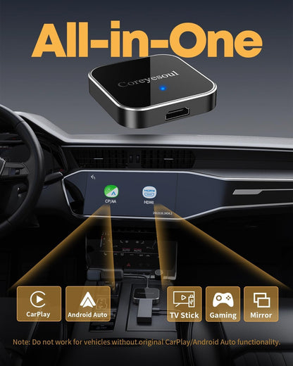 Coreyesoul CarPlay and Android Auto TV Adapter - Convert Any Wired CarPlay able to Read a TV Stick OEM Plug & Play