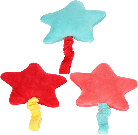 REXVTNS Starfish Pet Chew Toy 3 Pack | Care orale di cotone pluviale morbido per cani/gatti | PET - Amichevole giocattolo mobile da masticare con corda per cuccioli e gattini