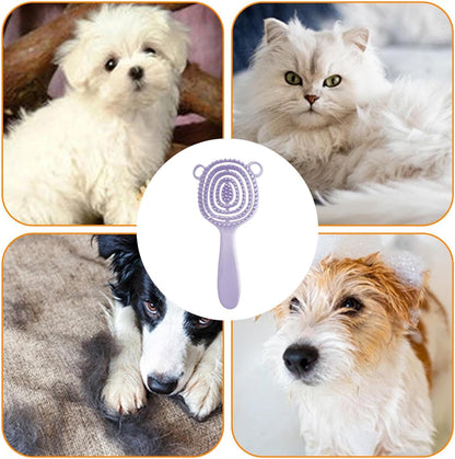 Floating Hair Remover, Ergonomic Pet Brush, Pet Grooming Supplies, Soft Bristle Pet Comb, Pet Care Grooming Tool, Easy Clean Pet Brush, Grooming Brush for Long Hair, Pet Hygiene Accessories